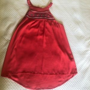 My Michelle pink embroidered sleeveless blouse